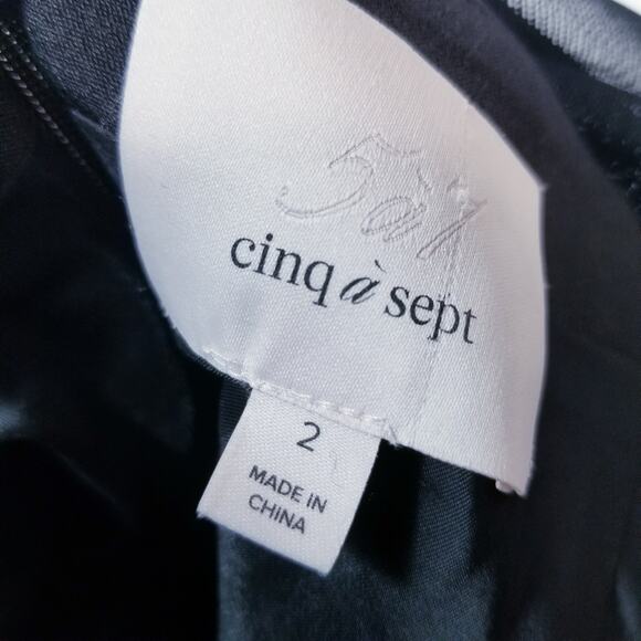 Cinq a Sept Black Ruched Mesh Mini Bodycon Dress Long Sleeves Plunging Neckline - Picture 5 of 12